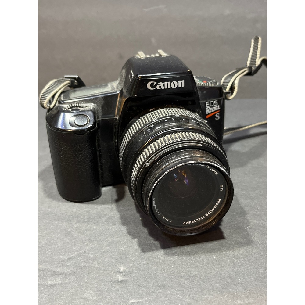 Canon EOS Rebel S 35mm SLR Film Camera Promaster 35-80mm Lens 4812280 Black